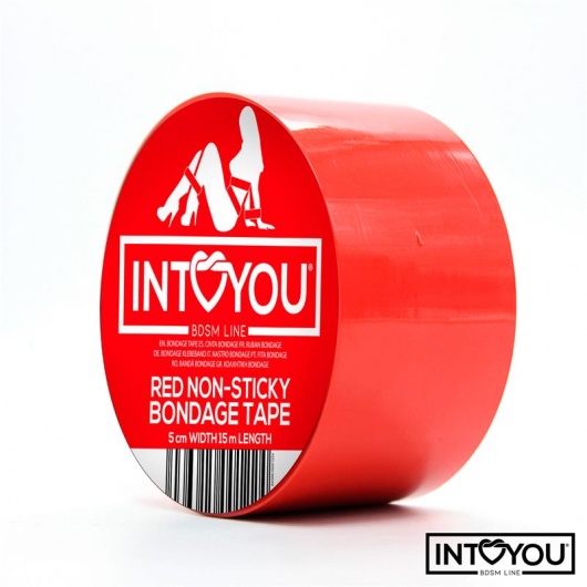 Красный скотч для фиксации Non-Sticky Bondage Tape - 15 м. - Intoyou - купить с доставкой в Костроме
