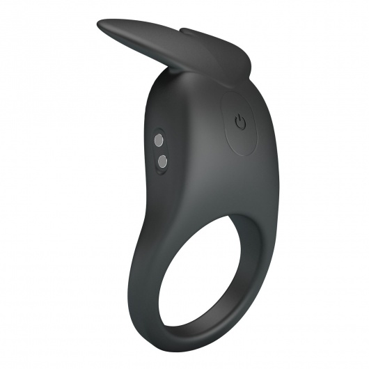 Черное перезаряжаемое виброкольцо Carlton - Baile - в Костроме купить с доставкой