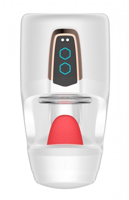 Белый мастурбатор с язычком и возвратно-поступательными движениями - Secwell - в Костроме купить с доставкой