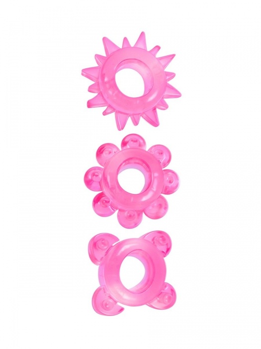 Комплект из 3 розовых эрекционных колец - Erowoman-Eroman - в Костроме купить с доставкой