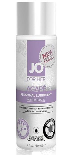 Лубрикант на водной основе для женщин JO AGAPE LUBRICANT ORIGINAL - 60 мл. - System JO - купить с доставкой в Костроме