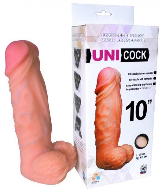 Фаллическая насадка Харнесс UNICOCK 10  - 25 см. - LOVETOY (А-Полимер) - купить с доставкой в Костроме