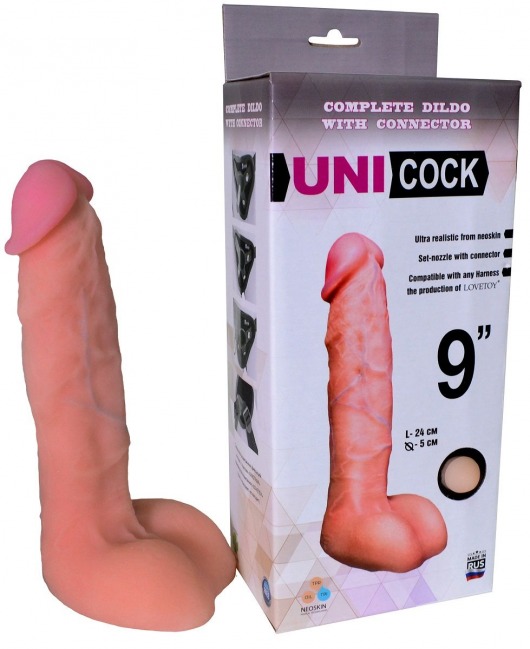 Фаллическая насадка Харнесс UNICOCK 9  - 24 см. - LOVETOY (А-Полимер) - купить с доставкой в Костроме