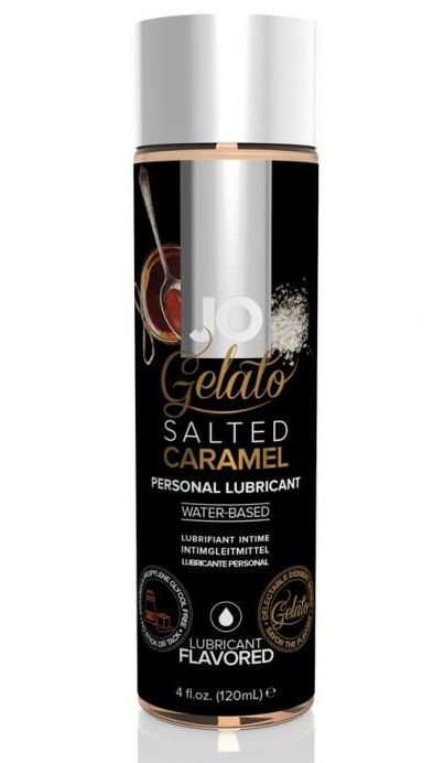 Лубрикант с ароматом солёной карамели JO GELATO SALTED CARAMEL - 120 мл. - System JO - купить с доставкой в Костроме