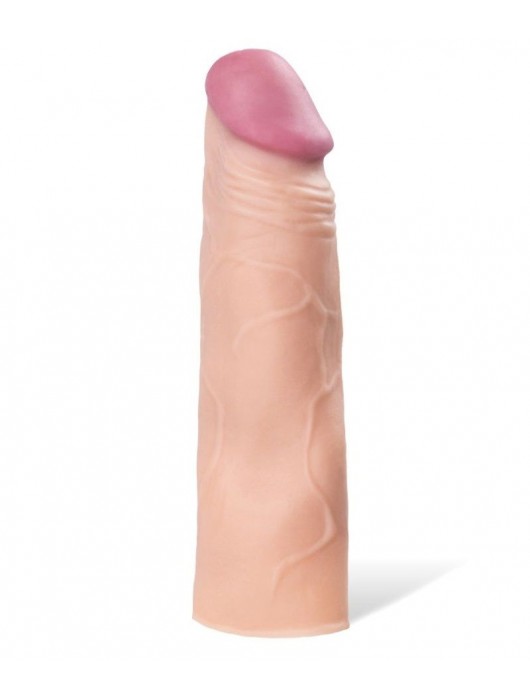 Реалистичная насадка с ярко выраженной головкой - 16,5 см. - A-toys - в Костроме купить с доставкой