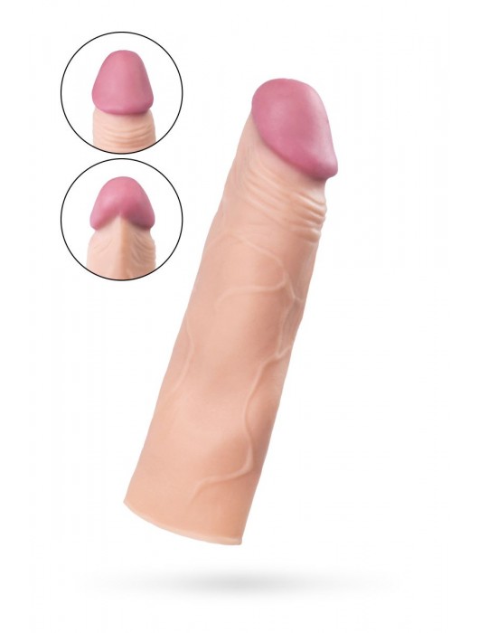 Реалистичная насадка с ярко выраженной головкой - 16,5 см. - A-toys - в Костроме купить с доставкой