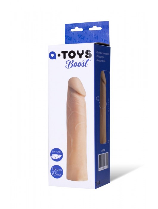 Реалистичная насадка с ярко выраженной головкой - 16,5 см. - A-toys - в Костроме купить с доставкой