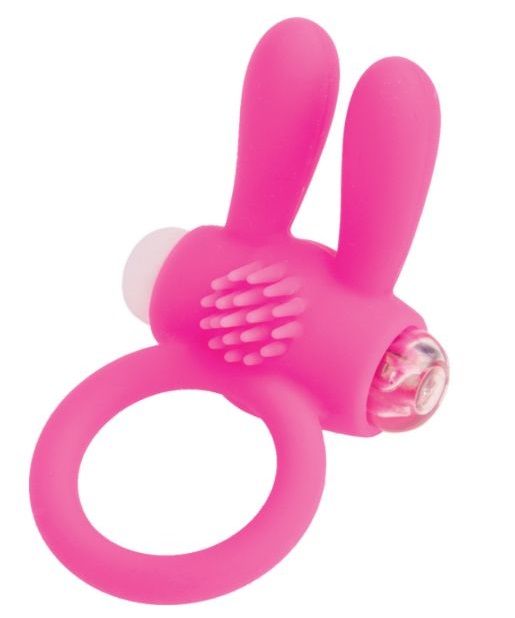 Розовое эрекционное виброкольцо A-toys с ушками - A-toys - в Костроме купить с доставкой