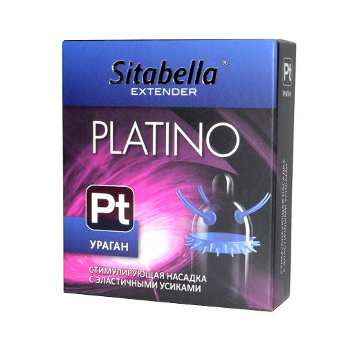 Стимулирующая насадка с усиками и шипиками Platino  Ураган - Sitabella - купить с доставкой в Костроме