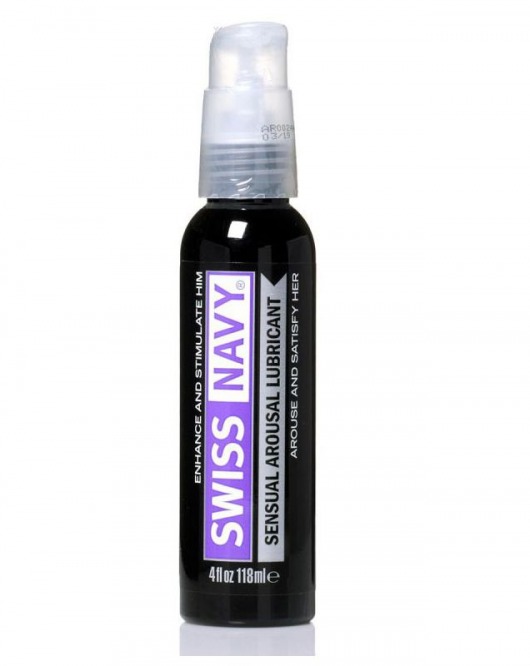 Возбуждающий гель-лубрикант на водной основе Sensual Arousal Lubricant  - 118 мл. - Swiss navy - купить с доставкой в Костроме