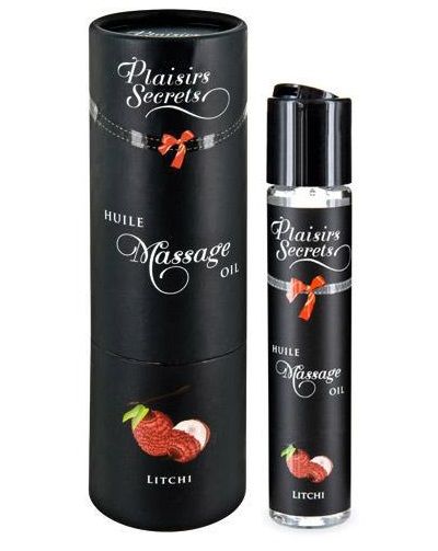 Массажное масло с ароматом личи Huile de Massage Gourmande Litchi - 59 мл. - Plaisir Secret - купить с доставкой в Костроме