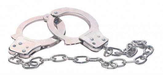 Наручники из металла с длинной цепочкой CHROME HANDCUFFS METAL HANDCUFFS W. KEY - NMC - купить с доставкой в Костроме