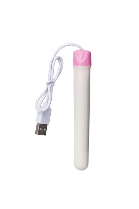 Мастурбатор-вагина в белой колбе с присоской и функцией нагрева - A-toys - в Костроме купить с доставкой