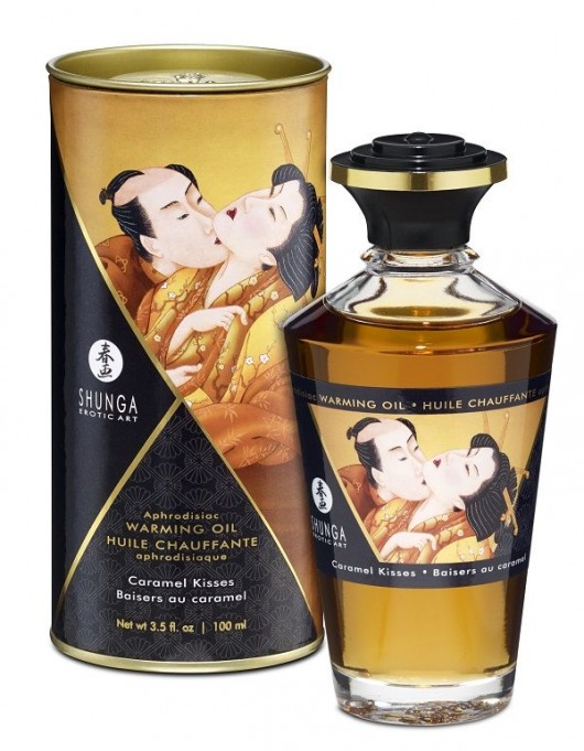Массажное интимное масло с ароматом карамели - 100 мл. - Shunga - купить с доставкой в Костроме