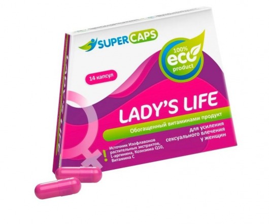 Возбуждающие капсулы Ladys Life - 14 капсул (0,35 гр.) - SuperCaps - купить с доставкой в Костроме