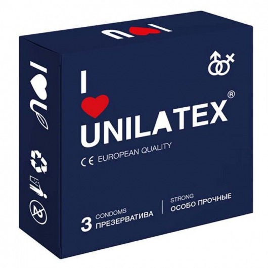 Ультрапрочные презервативы Unilatex Extra Strong - 3 шт. - Unilatex - купить с доставкой в Костроме