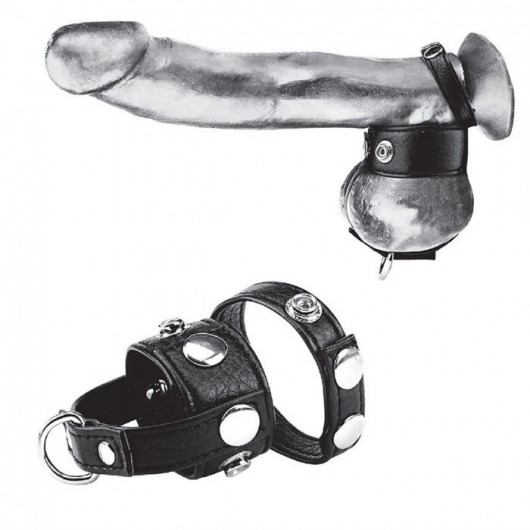 Утяжка для мошонки и пениса Cock Ring With 1  Ball Stretcher And Optional Weight Ring - BlueLine - купить с доставкой в Костроме