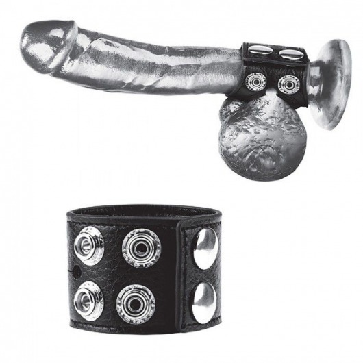 Ремень на член и мошонку 1.5  Cock Ring With Ball Strap - BlueLine - купить с доставкой в Костроме