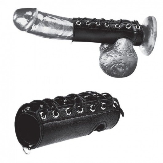 Сбруя на член на шнуровке 5  Cock Sheath - BlueLine - купить с доставкой в Костроме