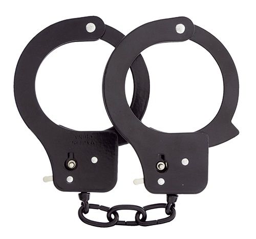 Чёрные наручники из листового металла BONDX METAL CUFFS BLACK - Dream Toys - купить с доставкой в Костроме