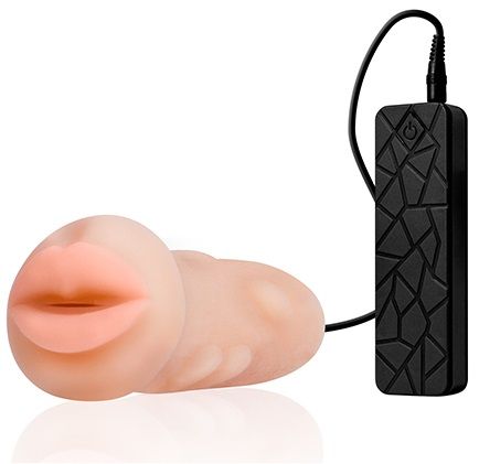 Мастурбатор-ротик с вибрацией REALSTUFF VIBRATING MASTURBATOR MOUTH - Dream Toys - в Костроме купить с доставкой