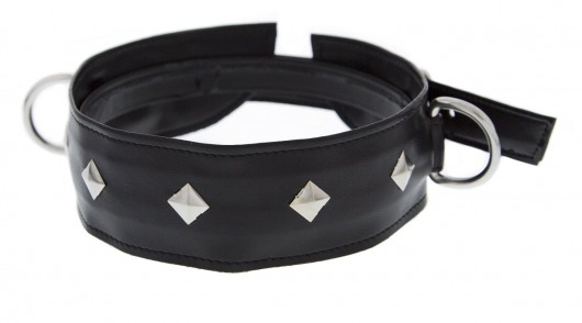 Полиуретановый ошейник с пуклями и D-кольцами Collar with Studs - Blush Novelties - купить с доставкой в Костроме