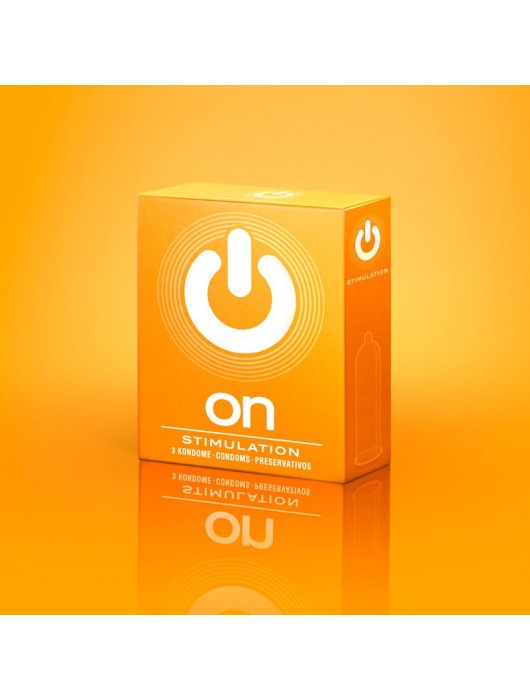 Презервативы ON) Stimulation с точками - 3 шт. - ON) - купить с доставкой в Костроме