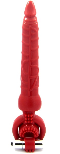 Красная вибронасадка с анальным стимулятором - ToyFa - в Костроме купить с доставкой