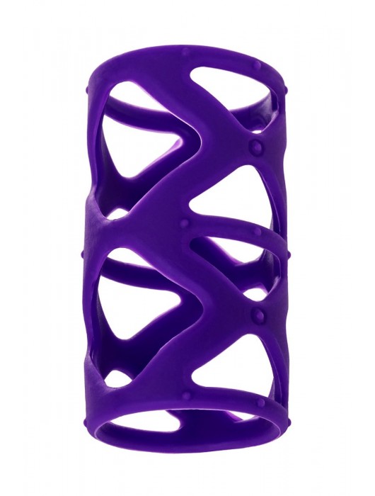 Фиолетовая насадка-сетка на пенис - 7,5 см. - A-toys - в Костроме купить с доставкой
