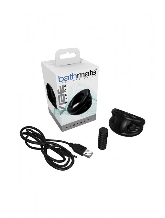 Чёрное эрекционное виброкольцо Strength - Bathmate - в Костроме купить с доставкой