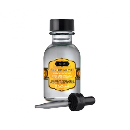 Масло для ласк с ароматом кокоса и ананаса Oil of Love Coconut Pineapple - 22 мл. - Kama Sutra - купить с доставкой в Костроме