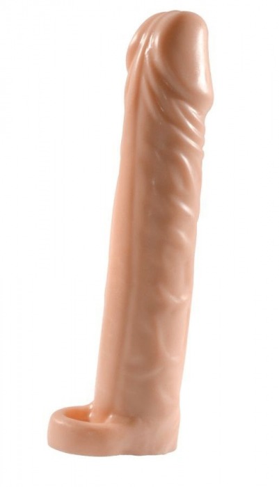 Телесная насадка-удлинитель Extension sleeve с подхватом - 17 см. - Sitabella - в Костроме купить с доставкой