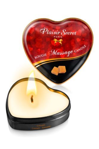 Массажная свеча с ароматом карамели Bougie Massage Candle - 35 мл. - Plaisir Secret - купить с доставкой в Костроме
