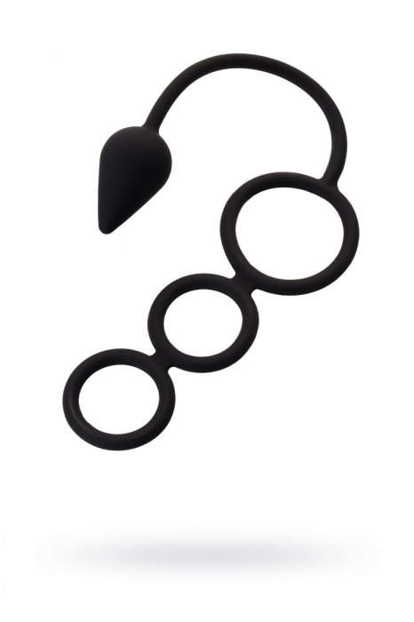 Тройное эрекционное кольцо с анальным хвостом Drop S-size - Erotist Adult Toys - в Костроме купить с доставкой