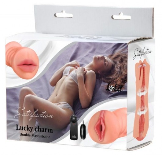 Двусторонний мастурбатор с вибропулей Satisfaction Lucky charm - Lola Games - в Костроме купить с доставкой