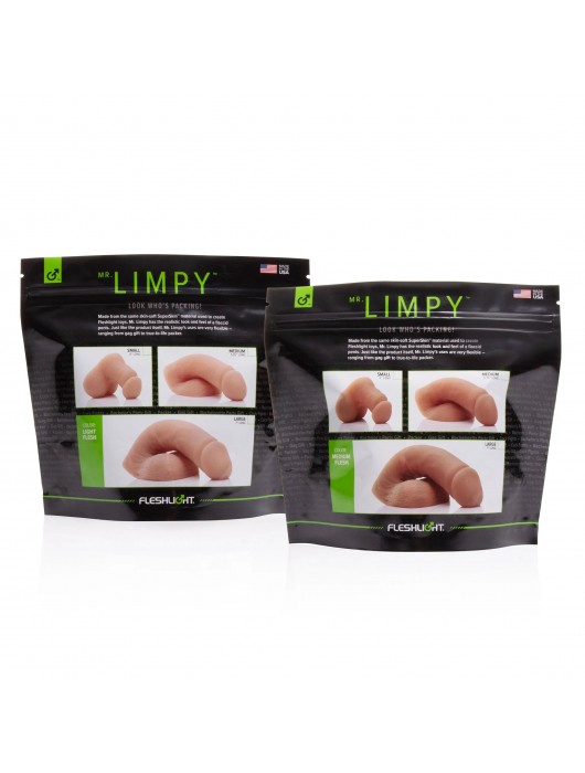 Мягкий имитатор пениса Fleshton Limpy среднего размера - 17 см. - Fleshlight - купить с доставкой в Костроме