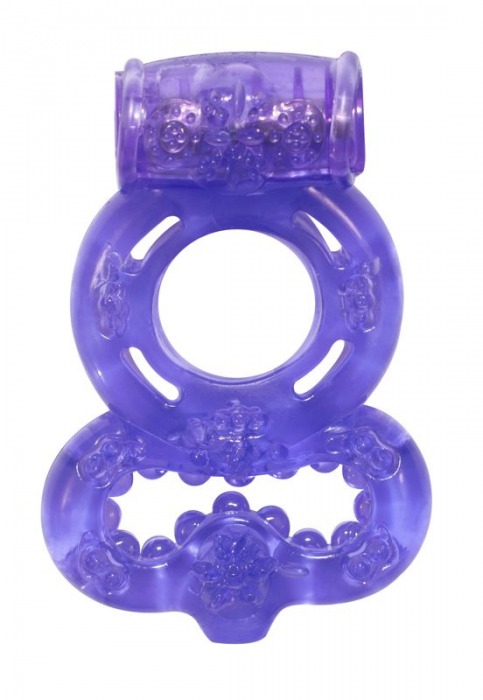 Фиолетовое эрекционное кольцо Rings Treadle с подхватом - Lola Games - в Костроме купить с доставкой