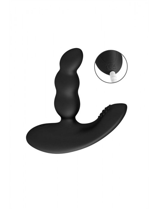 Черный силиконовый стимулятор простаты Levett Nitoc с пультом ДУ - Levett - в Костроме купить с доставкой