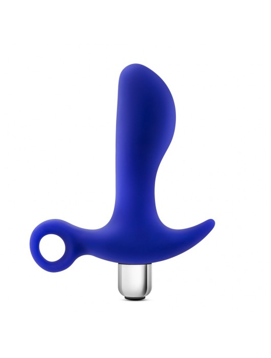 Синий стимулятор простаты с ручкой-кольцом Performance Prostimulator 02 - Blush Novelties - в Костроме купить с доставкой