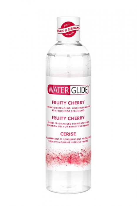 Лубрикант на водной основе с ароматом вишни FRUITY CHERRY - 300 мл. - Waterglide - купить с доставкой в Костроме