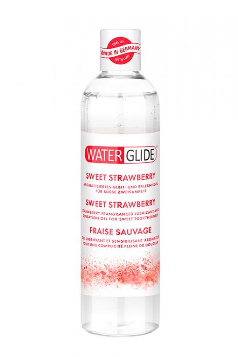 Лубрикант на водной основе с ароматом клубники SWEET STRAWBERRY - 300 мл. - Waterglide - купить с доставкой в Костроме