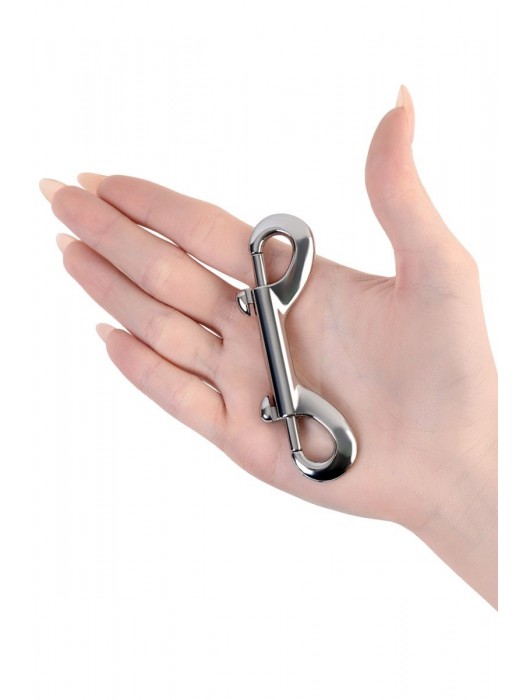 Серебристый двухсторонний карабин TOYFA Metal - ToyFa - купить с доставкой в Костроме