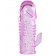 Розовая гелевая насадка с клиторальным отростком - 13,5 см. - Toyfa Basic - в Костроме купить с доставкой Розовая гелевая насадка с клиторальным отростком - 13,5 см. - Toyfa Basic - в Костроме купить с доставкой