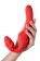 Красный безремневой страпон с вибрацией - ToyFa - купить с доставкой в Костроме