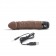 Коричневый вибратор-реалистик 6.5  Girthy Realistic Vibrator - 19 см. - PowerCocks