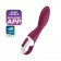 Малиновый вибромассажер для стимуляции G-точки Heated Thrill - 20,6 см. - Satisfyer