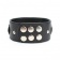 Черный кожаный ошейник с короткими шипами - БДСМ Арсенал - купить с доставкой в Костроме Черный кожаный ошейник с короткими шипами - БДСМ Арсенал - купить с доставкой в Костроме