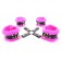 Набор фиксаторов краб с розовым мехом BDSM Light - БДСМ Арсенал - купить с доставкой в Костроме